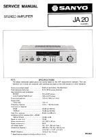 Sanyo JA-20 - Service Manual 